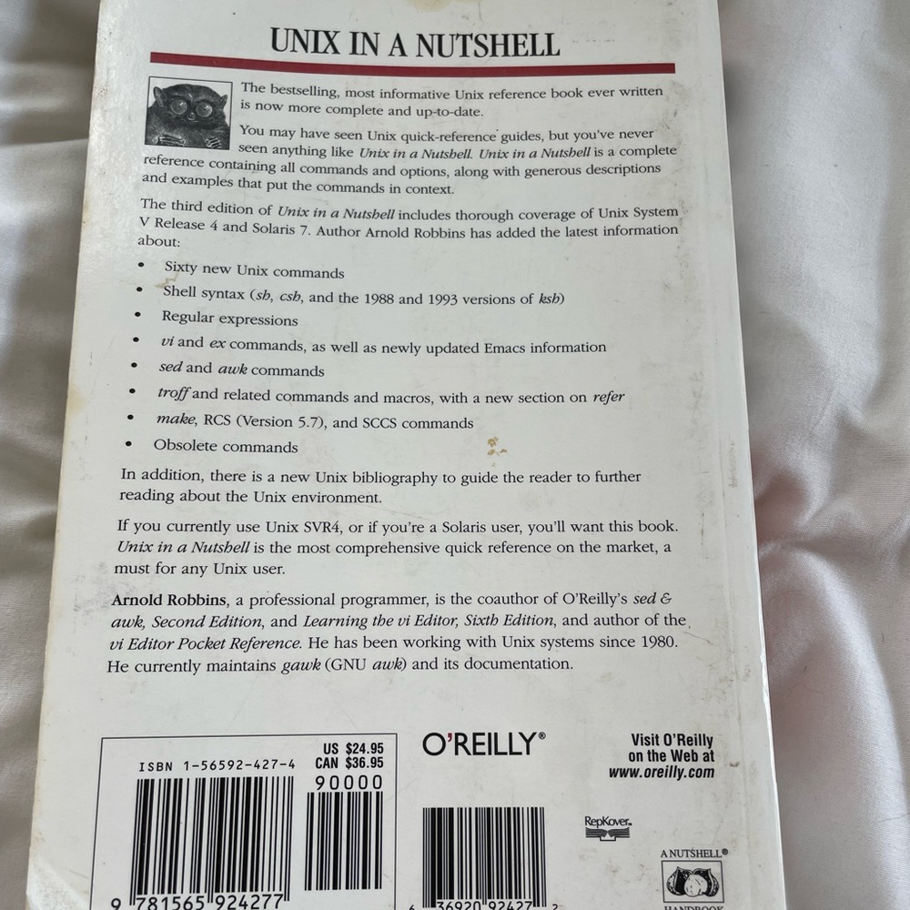 Unix In A NutShell 3rd edition book - Picture 2 of 4